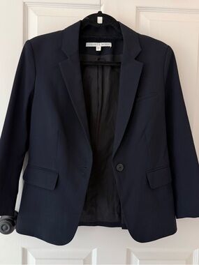 Veronica Beard Navy Blue Wool Dickie Blazer Jacket size 4